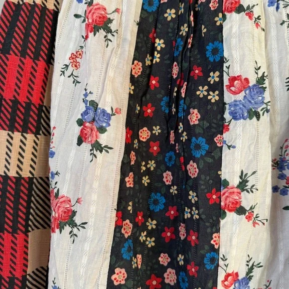 Anthropologie Let Me Be Contrast mixed print maxi skirt Size XS - Picture 8 of 12